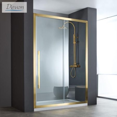 SLIDER 140 (137-141) DEVON NOXX CLEAN-GLASS PVD Inox BRUSHED GOLD