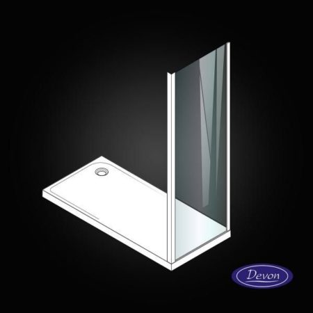 S.PANEL 80 (77-79εκ) DEVON FLOW CLEAN-GLASS Άσπρο Ματ