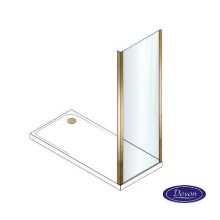 S.PANEL 80 (77-79) DEVON NOXX CLEAN-GLASS PVD Inox BRUSHED GOLD