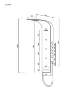 Στήλη Ντουζ ASTREA ICOS Ύψος 140 εκ. Μαύρο Ματ - Image 5