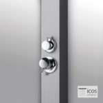 Στήλη Ντουζ THEA Με Μίκτη ICOS Επιδαπέδια Ύψος 190 εκ. Inox - Image 4