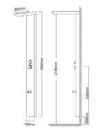 Στήλη Ντουζ THEA Με Μίκτη ICOS Επιδαπέδια Ύψος 190 εκ. Inox - Image 5