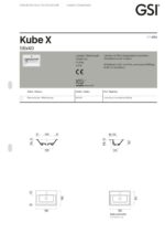 Νιπτήρας KUBE-X 58x40 (1 οπή) GSI WHITE - Image 2