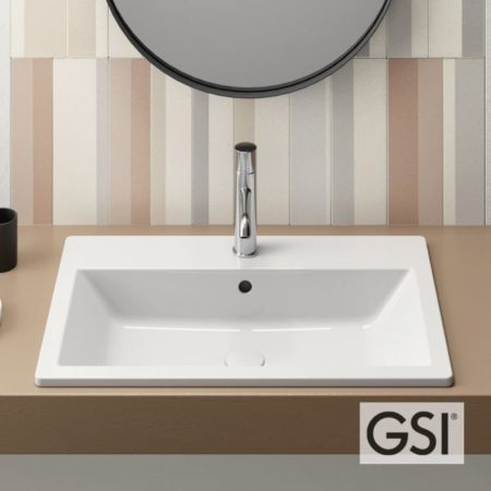 Νιπτήρας KUBE-X 58x40 (1 οπή) GSI WHITE