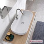 Νιπτήρας GLAM76 R 76x38 (1 οπή) SCARABEO WHITE - Image 4