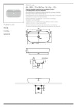 Νιπτήρας GLAM76 R 76x38 (1 οπή) SCARABEO WHITE - Image 5