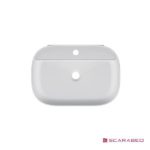 Νιπτήρας GLAM56 R 56x38 (1 οπή) SCARABEO WHITE - Image 2