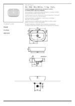 Νιπτήρας GLAM56 R 56x38 (1 οπή) SCARABEO WHITE - Image 5