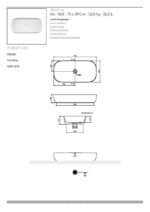 Νιπτήρας GLAM 76x39 SCARABEO PEARL (Άσπρο Ματ) - Image 3