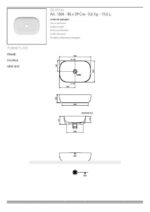 Νιπτήρας GLAM 56x39 SCARABEO WHITE - Image 5