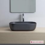 Νιπτήρας GLAM 56x39 SCARABEO ARDESIA (Μαύρο Ματ)