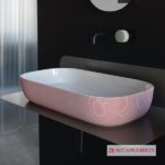Νιπτήρας GLAM 56x39 SCARABEO POIS PINK