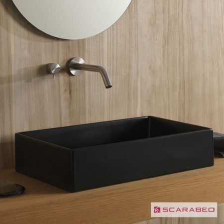 Νιπτήρας TEOREMA2.0 60 60x40 SCARABEO ARDESIA (Μαύρο Ματ)
