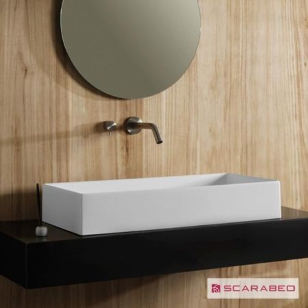 Νιπτήρας TEOREMA2.0 80 80x40 SCARABEO PEARL (Άσπρο Ματ)