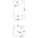 Νιπτήρας MOON 42x42 Y.85 SCARABEO WHITE - Image 2