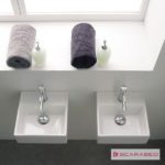 Νιπτήρας TEOREMA 30R 30x30 (1 οπή) SCARABEO WHITE