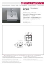 Νιπτήρας TEOREMA 30R 30x30 (1 οπή) SCARABEO WHITE - Image 4