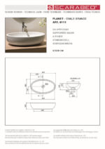 Νιπτήρας PLANET 66x38,5 SCARABEO WHITE - Image 4