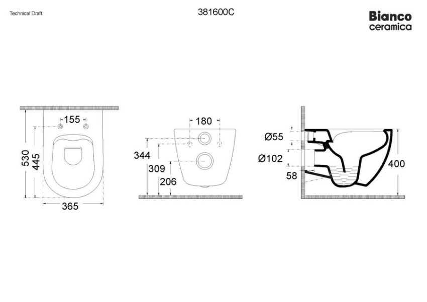 Κομπλέ Κρεμαστή Λεκάνη LENTA RIM+ΚΑΛ.MS38C S C B.C. IVORY MATT - Image 4