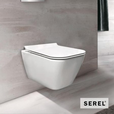 Κομπλέ Κρεμαστή Λεκάνη RT26 RIMLESS+ΚΑΛ.ZT00SC SLIM SOFT-CLOSE SEREL WHITE