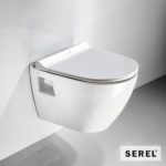 Κομπλέ Κρεμαστή Λεκάνη SM12+ΚΑΛ.9001SC SLIM SOFT-CLOSE SEREL WHITE