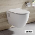 Κομπλέ Κρεμαστή Λεκάνη SM26 RIMLESS+ΚΑΛ.9001SC SLIM SOFT-CLOSE SEREL WHITE