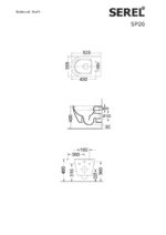 Κομπλέ Κρεμαστή Λεκάνη SP26 RIMLESS+ΚΑΛ.9001SC SLIM SOFT-CLOSE SEREL WHITE - Image 2