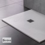 Ντουζιέρα+Βαλβίδα SLATE 100x80 SIRENE Άσπρο Ματ