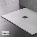 Ντουζιέρα+Βαλβίδα SLATE 140x80 SIRENE Άσπρο Ματ