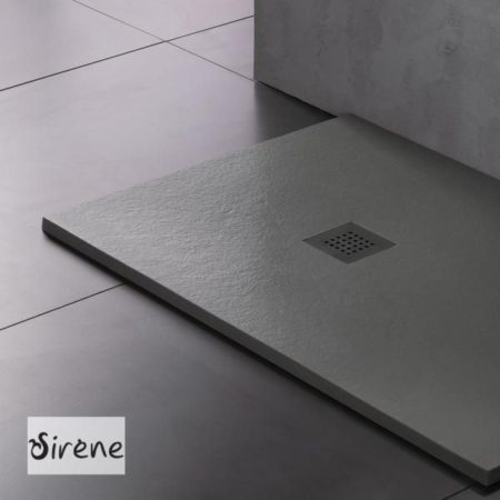 Ντουζιέρα+Βαλβίδα SLATE 160x80 SIRENE BETON MATT
