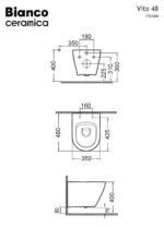 Κομπλέ Κρεμαστή Λεκάνη VITO+ΚΑΛ.9250 B.C. WHITE - Image 2