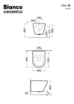 Κομπλέ Κρεμαστή Λεκάνη VITO+ΚΑΛ.9250SC B.C. WHITE - Image 2