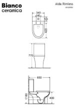 Κομπλέ Λεκάνη ΧΠ Π Σ AIDA66,5 RIM+ΚΑΖ+ΜΗΧ+ΚΑΛ.9620SC B.C. WHITE - Image 3