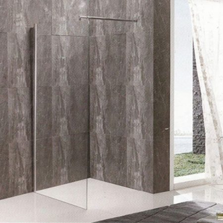 PANEL - Τζάμι διαφανές 100*195h/8mm με μπράτσο ST/ST 70-120 cm