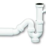 GIOTA - Σιφώνι πλαστικό Ι για ανοξείδωτο νεροχύτη με βαλβίδα