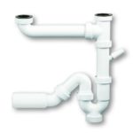 GAMA - Σιφώνι πλαστικό ΙΙ για ανοξείδωτο νεροχύτη με βαλβίδα με Γ