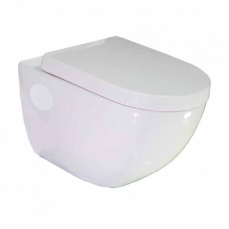 OMIKRON - Λεκάνη κρεμαστή με κάλυμμα S/C