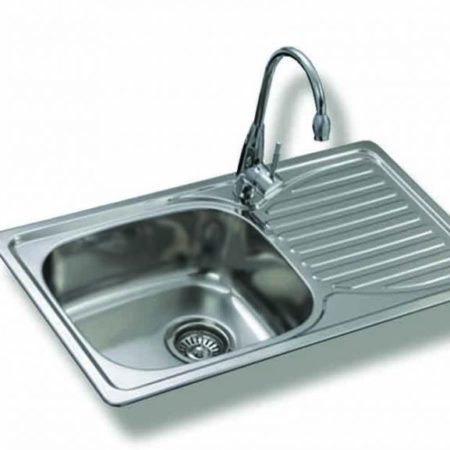 MARKETA Finox 304 - Νεροχύτης 1 γούρνες+πόδια 78*43*16 5*0 6mm