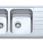 Finox 304 CORTINA-II NOVA - Νεροχύτης 1+1 γούρνες + πόδια 116*50*0 8m