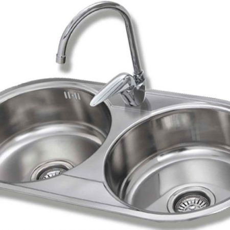 Finox 304 GLOBAL II NOVA - Νεροχύτης 2 γούρνες 84*44*0 6mm