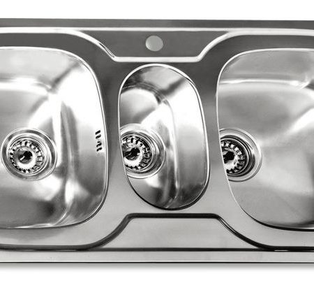 FOX - Νεροχύτης ST/ST 100x48x18 - 2 1/2 γούρνες