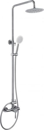 Σατινέ A - Μπαταρία λουτρού με στήλη πλήρης SS304 Σατινέ