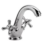 LEDA - Μπαταρία νιπτήρα Χρωμέ με κλίκ βαλβίδα