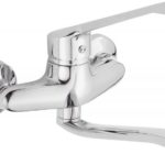 DELTA - Μπαταρία νεροχύτου τοίχου με μακρύ πόμολο πλήρης