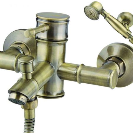 BAMBOO - Μπαταρία λουτρού Μπρονζέ