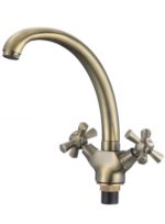 FLORENCE - Μπαταρία νιπτήρα πλήρης Μπρονζέ