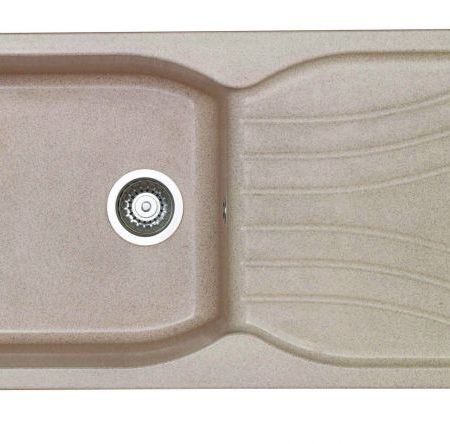 με NTO - Νεροχύτης 1 γούρνα με πόδια 100*50 Μπέζ - Καφέ