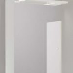 SMART-65- Καθρέπτης με εταζέρα+φώς LED GLOSSY Λευκό