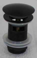 Βαλβίδα AMERICA με κλίκ BRASS μαύρη υπερχείλισης