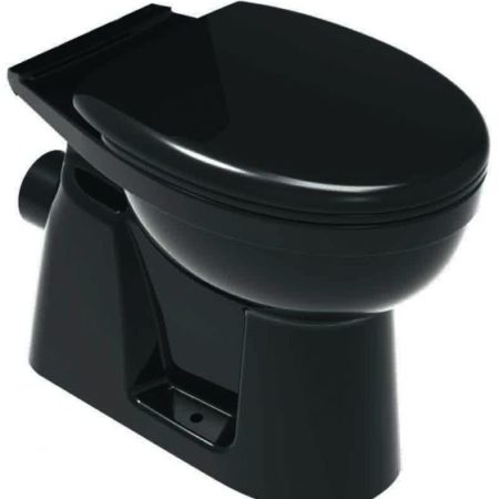 PORTA Μαύρο - Λεκάνη ΧΠ/ΠΣ με κάλυμμα Μαύρο - HUIDA